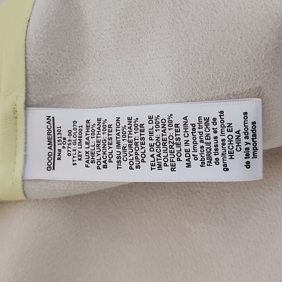 NWT Good American Vacay Lace-Up Faux Leather Sheath Dress In Key Lime SZ 3XL - Picture 10 of 13